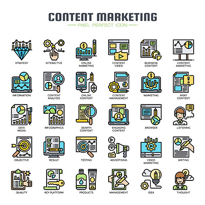 Content Marketing Icon Set